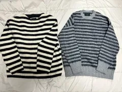 ALLSAINTS オールセインツ ルカ クルー + ストライプ オーバーサイズ フィット ニット M S 2種のサムネイル