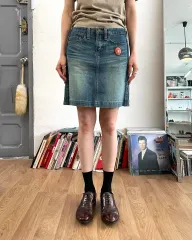 S Maison MIHARA YASUHIRO メゾンミハラヤスヒロ 06SS ブローチ デニム スカートのサムネイル