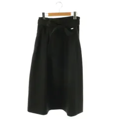 アルマーニエクスチェンジ A/X ARMANI EXCHANGE ロングスカート Aラインスカート リボンベルト付き 2 ブラック /DF ■OSのサムネイル