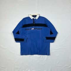 POLO SPORT 長袖ポロシャツ 青色 RZA着用 - メルカリ