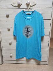 ストーンアイランド センターコンパスビッグロゴ 刺繍 半袖Tシャツ M