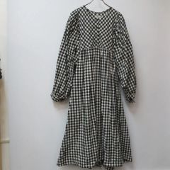 watashinojikan ギンガムチェック ロングワンピース - メルカリ