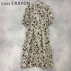 美品Lois CRAYON 花柄 ロングワンピース 日本製マルチカラー 総柄 M