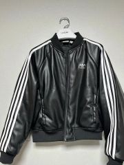 最終値下げ✨】アディダス adidas フェイクレザージャケット 短丈 M