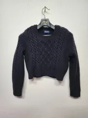 (XS)SAINT JAMES セントジェームス ケーブル編み ケーブル ニット ブラックのサムネイル
