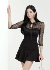 匿名配送】andmary Mimi flower dress black - メルカリ
