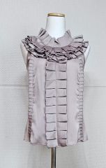 極美品♪セオリーリュクス 洗える ダルメシアン柄 ボウタイブラウス