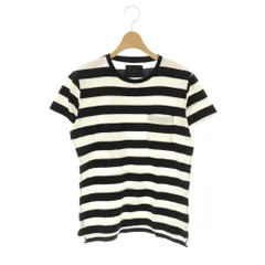 ラウンジリザード LOUNGE LIZARD 7112 8684 ボーダー柄Tシャツ カットソー 1 ブラック ホワイト /ES ■OS ■ADのサムネイル