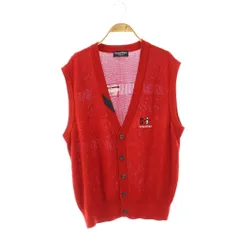 マンシングウェア MUNSINGWEAR グランドスラム GrandSlam ニットベスト Vネック LL レッド マルチカラー /DO ■GY60のサムネイル