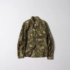MASU エムエーエスユー シルク100% ボタニカル 総柄 ジップシャツ MASU エムエーエスユー シルク100% ボタニカル 総柄 ジップシャツ MASU