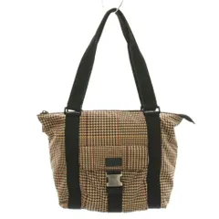 ローレンラルフローレン LAUREN RALPH LAUREN トートバッグ ショルダーバッグ 千鳥格子 ナイロン ベージュ ブラウン /YM
