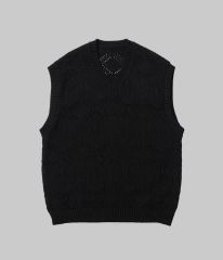 zara adererror オーバーサイズ ニットベスト ブラック - メルカリ