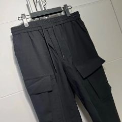 リサウンドクロージング スエード ワイドカーゴパンツ 2025AW ブラック