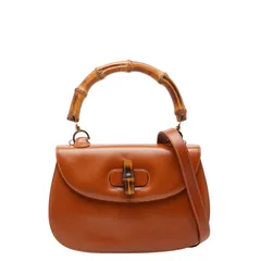 グッチ オールドグッチ バンブー ハンドバッグ ショルダーバッグ 2WAY 000 1448 ブラウン レザー レディース GUCCI【1-0265254】のサムネイル