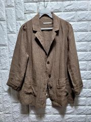 24SS✨SLOBE IENA ラミージョーゼットジャケット ベージュ 麻100