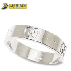 グッチ アイコン リング K18 WG 9号 GUCCI 750 指輪 3.47g GG 逸品質屋 丸高 尼崎市 ロゴ ICON RING 18K White Gold Marutaka USED jewelry 兵庫県 シンプル 送料無料 中古 買取 石無しのサムネイル