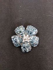 M17 フォクシー FOXEY お花 フルール ブローチ 26645 FLEUR お花 水色