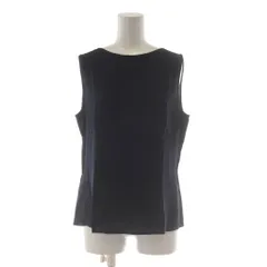 ジョルジオアルマーニ GIORGIO ARMANI シャツ ブラウス 42 シルク ノースリーブ 紺 ネイビー /AUのサムネイル