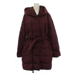 マックスマーラ ウィークエンドライン MAX MARA WEEKEND LINE ダウンコート ロング ジップアップ フード ベルト付き 44 ボルドー /BMのサムネイル