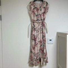 ANAYI WRITEWELL クルー衿 花柄ワンピース 麻リネンM 9号 春夏 - メルカリ