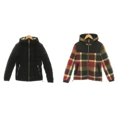 ブラックレーベルクレストブリッジ BLACK LABEL CRESTBRIDGE ダウンジャケット リバーシブル チェック ジップアップ アウター M 黒 ブラック 赤 レッド /YM ■ECD003のサムネイル