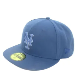 ニューエラ NEW ERA 59FIFTY ニューヨーク メッツ キャップ 帽子 60.6cm 7 5/8 青 ブルー ロゴ刺繍 ステッカー /AH9 ■GY59