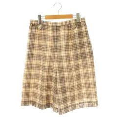 レリアン Leilian キュロット パンツ チェック 大きいサイズ 13+ グレー ベージュ ブラウン /CX ■OSのサムネイル