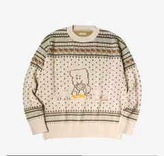 KAPITAL キャピタル フェアアイル コットン ニット カーキ 3サイズのサムネイル