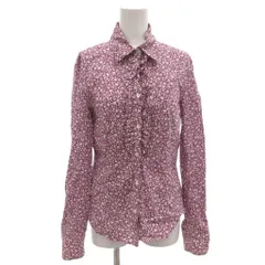 マックスマーラ ウィークエンドライン MAX MARA WEEKEND LINE カジュアルシャツ M 紫 小花柄 長袖 フリル前立て /KR ■GY06のサムネイル