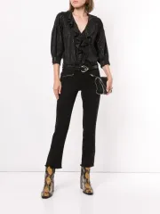 (新品) ZADIG&VOLTAIRE ザディグ・エ・ヴォルテール ブラック デニム ズボン サイズ 24のサムネイル