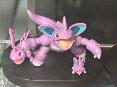 立体ポケモン図鑑 ニドキング ニドラン♂ ニドリーノ フィギュア 美品
