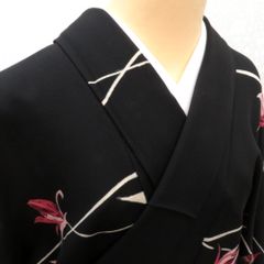 羽織 アンティーク 昔羽織 昔羽織 正絹 紫 濃淡 青 白 グレー 黒 黄
