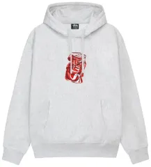 (新品) STUSSY SODA CAN HOODIE アッシュ グレー xl