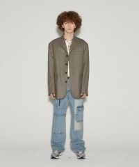 や*す様 24aw dries van noten コットンワイドデニム miu - メルカリ