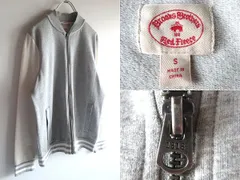 Brooks Brothers Red Fleece ブルックスブラザーズ レッドフリース バイカラー ブルゾン スウェットスタジャン ジャケット S グレー オフホワイト 白のサムネイル