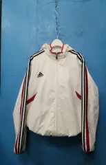 オーバーサイズ adidas アディダス 紅白黒 ダウンウィンドブレーカー