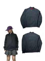 フレッドペリー ブラック ストライプ レッド ロゴ ブルゾン ジャケット Sのサムネイル