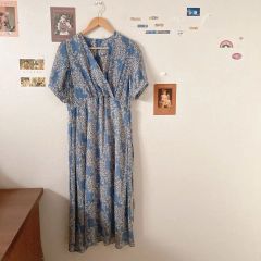 未使用級 A.P.C. 近年モデル 花柄 マルチカラー ラップ ロング 