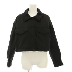 ザラ ZARA 中綿ジャケット ショート丈 アウター M 黒 ブラック 1255/741/800 /YM ■MA