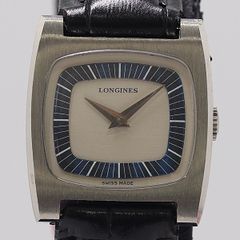 超希少 付属品有 稼働】 LONGINES ブルーチェッカーパターン文字盤 