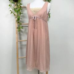 RED VALENTINO シルク ワンピース レース サーモンピンク 40 - メルカリ