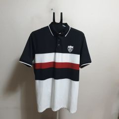 新品タグ付】ミキハウス 大人用ポロシャツ M(165-175) マリンボーダー 