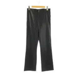 ザラ ZARA フェイクレザーパンツ ストレート M 黒 ブラック /HS ■OS