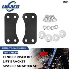 オートバイ用フロントホイールフェンダーライザーキットリフトブラケットスペーサーアダプターセットモトクロスアクセサリーハーレーツーリ