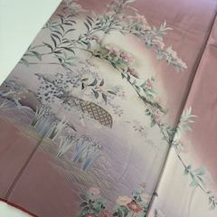 D753 訪問着 手描き友禅 落款入 笠松 正絹 着物 袷 極美品 - メルカリ