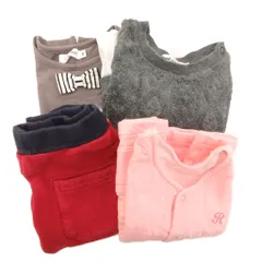 ベベ bebe パンツ ベスト Tシャツ ワンピース まとめ 4点セット 80cm 赤 レッド ピンク 他 /GV ■GY14のサムネイル