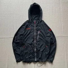希少　完売品　archive　Marmot　マーモット　WIND LITE SHELL JACKE　マウンテンパーカー　防風・軽量　シェルジャケット　裾ドローコード　ジップポケット　ロゴ刺繍　ブラック　S　ギミック　テック　Y2K　mountain parka