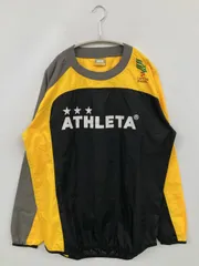 ATHLETA アスレタ ナイロンジャケット L イエロー 前面プリント バックプリント ブランドロゴ フードなし