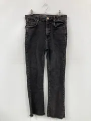 ZARA ザラ デニムパンツ USA 4 ブラック クロップド・半端丈 フルレングス 無地 スタンダード ストレート テーパード ハイウエスト レギュラー ヴィンテージ