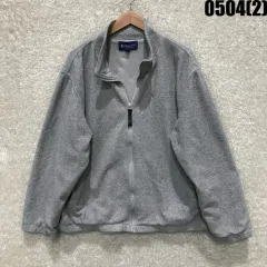 コロンビア グレー フルジップアップ フリース ジャケット L